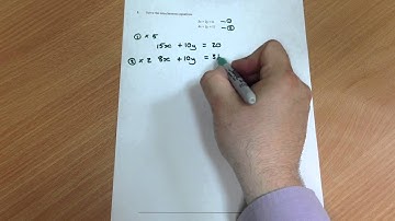 Solving simultaneous equations 1.
