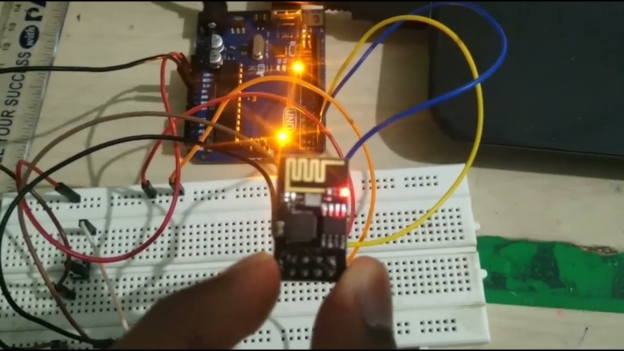 Control of LED wirelessly using Arduino UNO And ESP8266-01