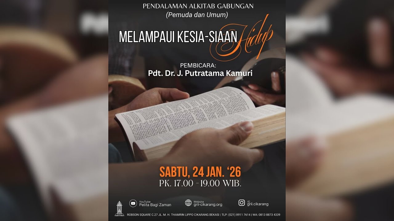 PA Gabungan Umum & Pemuda Mencari Makna Hidup Pdt  Dr  J  Putratama Kamuri, M Th