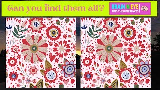 【Find the difference game】best brain exercise quiz! Find 3 differences! | Boho flowers D No 4129 screenshot 5