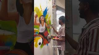 Wall Painting Drum Music  #art #wall #pawanartistnit #wallpainting #paint #walldecor #hotel #paint