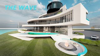 Futuristische Architektur - Luxuriöse Villa an der Ostsee "THE WAVE"