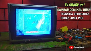 Tv Sharp gambar dominan biru - Ternyata kerusakan bukan area rgb Tv Sharp gambar dominan biru - Ternyata kerusakan bukan area rgb