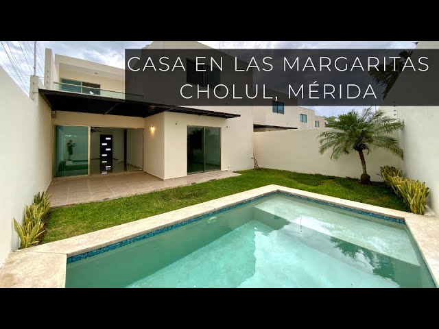 Casa en esquina con alberca en Las Margaritas Cholul! - YouTube