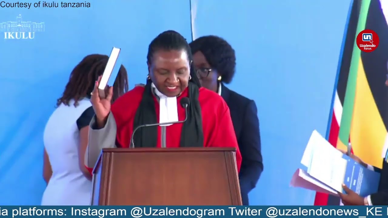 Former chief registrar of the Kenya Judiciary,Ann Amadi, takes oath as a Judge at East African Court