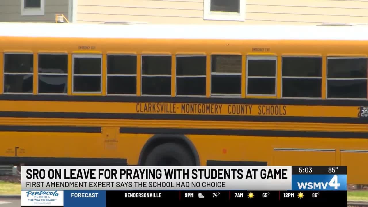 School Resource Officer on leave for praying with students at game