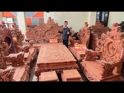 Video BÁO GIÁ CÔNG KHAI Bộ Bàn Ghế Rồng Đỉnh Gỗ Hương | Đồ... - youtube