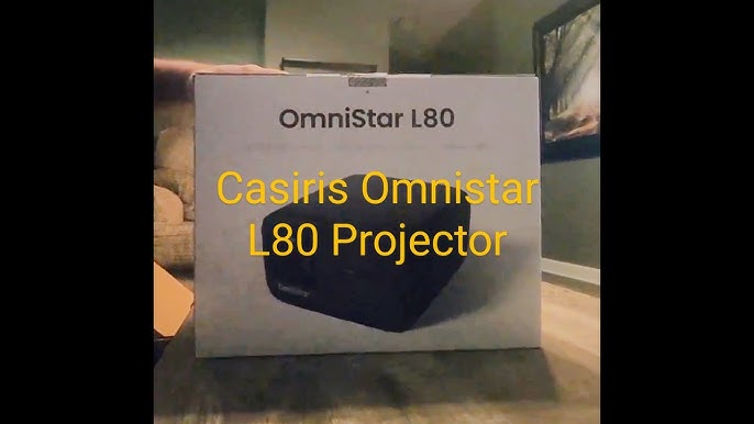 OmniStar L80 - Proyector 4K con WiFi y Bluetooth, proyector de video nativo  1080P de 1500 lúmenes ANSI, enfoque automático/Keystone, 2 altavoces de 15