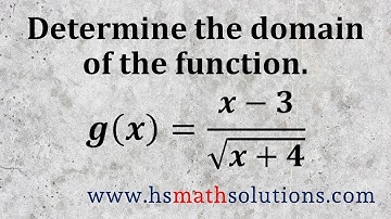 Finding the Domain of a Radical Function with the Radical in the Denominator (Example)