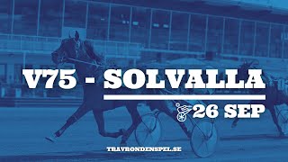 V75-tips Solvalla - 26 september 2020