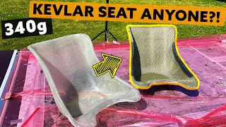 SUPER Light KEVLAR seat. Simple skinning method. Building the lightest