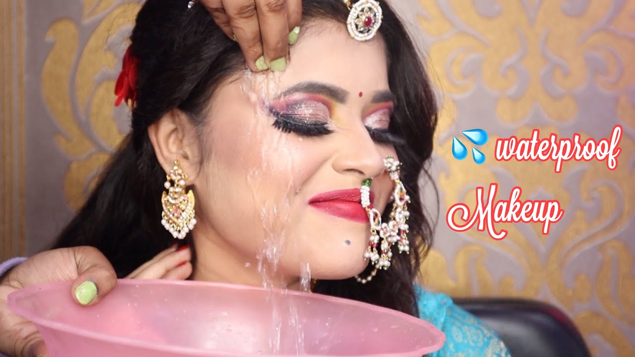 Rajasthani bridal makeup look | new technique of doing waterproof makeup