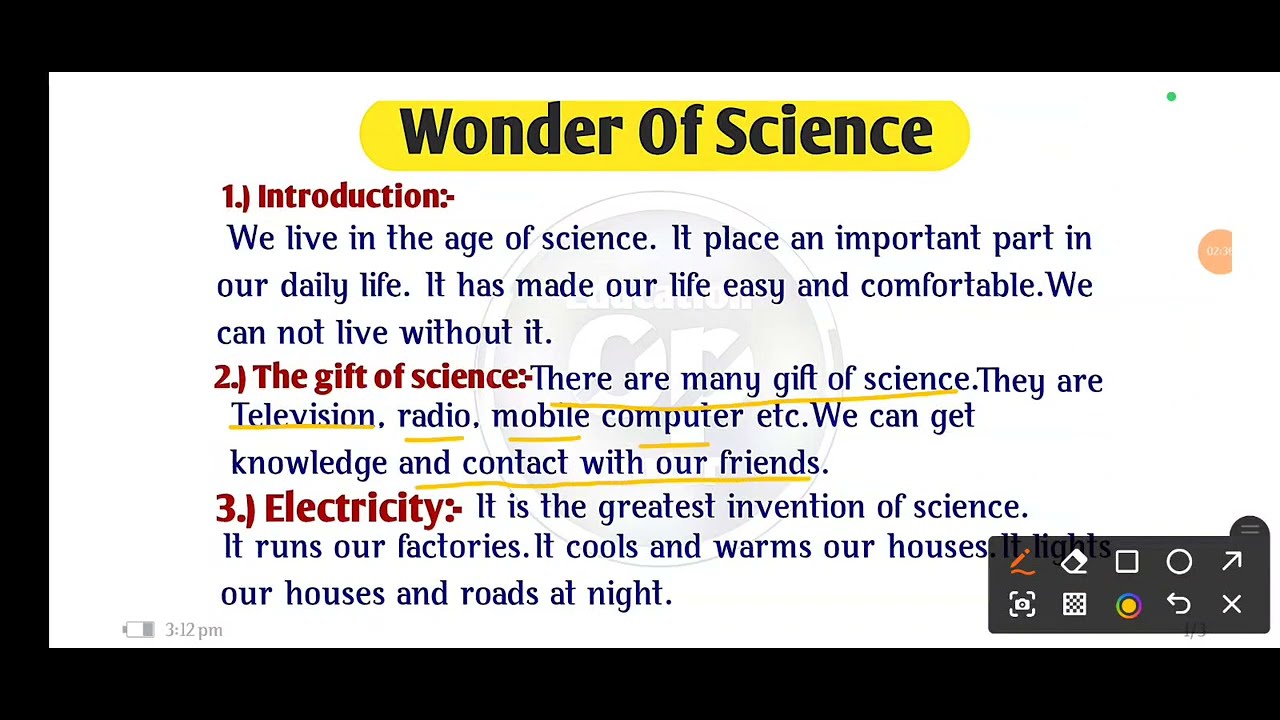 Wonder of science। Essay for class 9,10,11,12।#english ।वन्डर ऑफ साइंस।  By-Op sir - YouTube, image size:1280x720