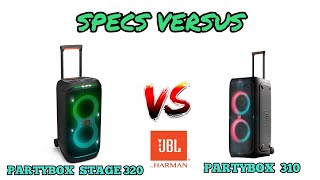 JBL Partybox Stage 320 vs. Partybox 310 | Specs Comparison!🔥🔥