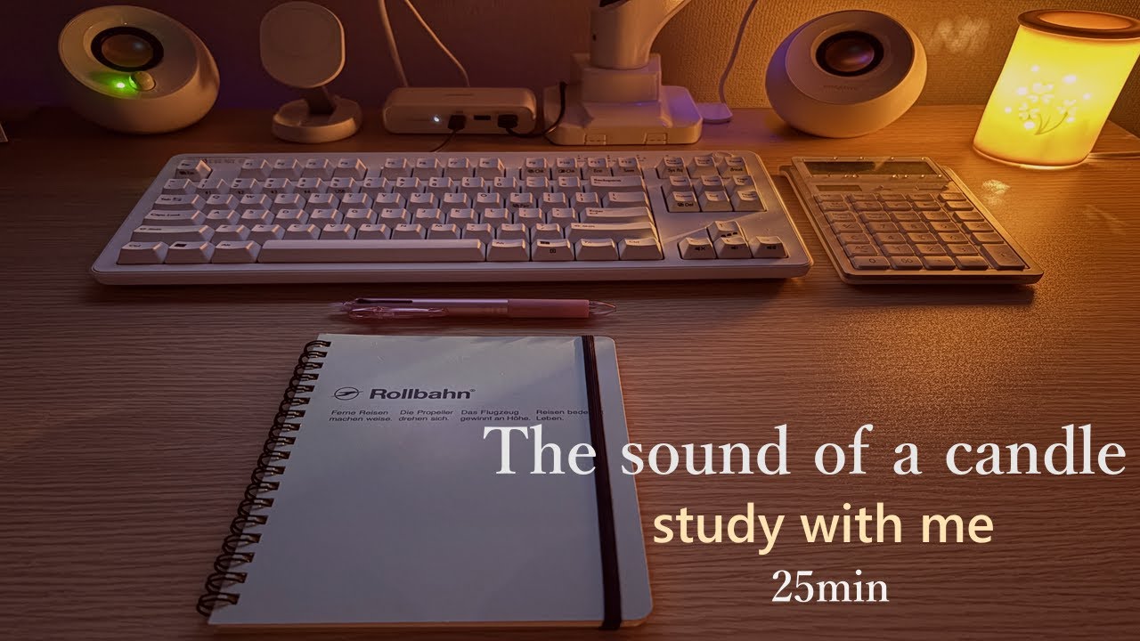 【STUDY WITH ME｜the sound of a candle｜25min】🕯キャンドルのパチパチ音と一緒に作業しませんか？🔥｜winter cozy time☕【READ WITH ME】