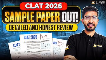 CLAT 2026 Sample Papers OUT! 🚨| New Pattern & Difficulty Level Analysis