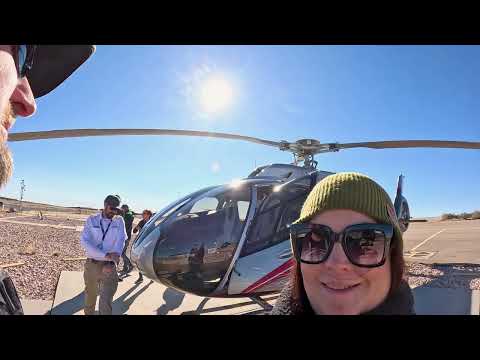 Featured image for the guide to Flying to the Grand Canyon West Rim | Maverick Helicopter Tour | Las Vegas, Nevada | Dec. 2022 by Brian & Marisa