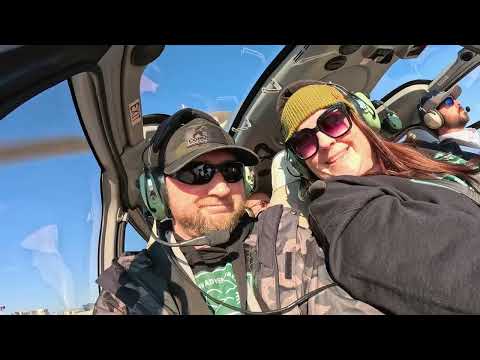 A still from the video Flying to the Grand Canyon West Rim | Maverick Helicopter Tour | Las Vegas, Nevada | Dec. 2022 by Brian & Marisa