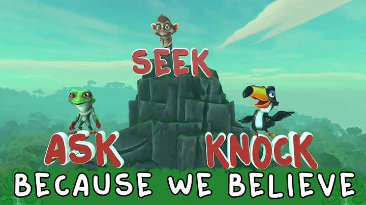 Ask Seek Knock. Everyone who asks, receives. Everyone who seeks, finds. Matthew 7:7-8.  For kids!