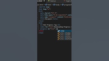 HTML Progress Tag || Html Tag || #html #shorts  #code
