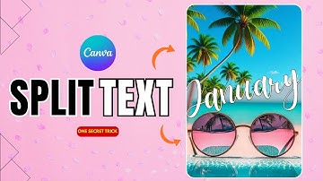 Split Text Image in Canva | Canva Typography Tutorial #canva