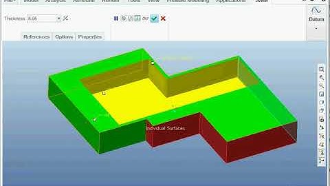 Creating a Shell Feature by Excluding Surfaces - Creo
