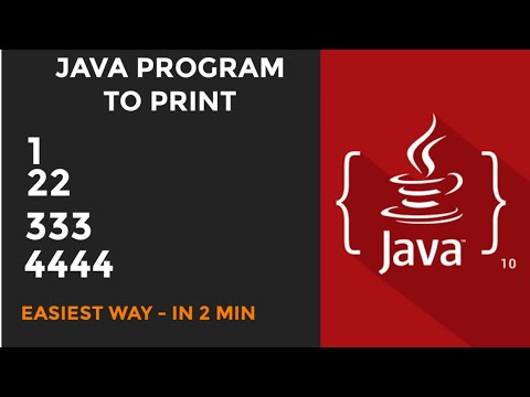 java program to print 1 22 333 4444 - YouTube