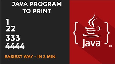 java program to print 1 22 333 4444