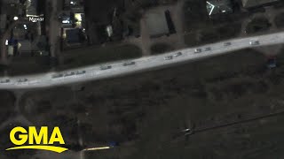 Miles-long convoy of Russian tanks headed east