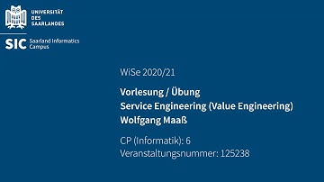 Vorlesung und Übung Service Engineering von Wolfgang Maaß