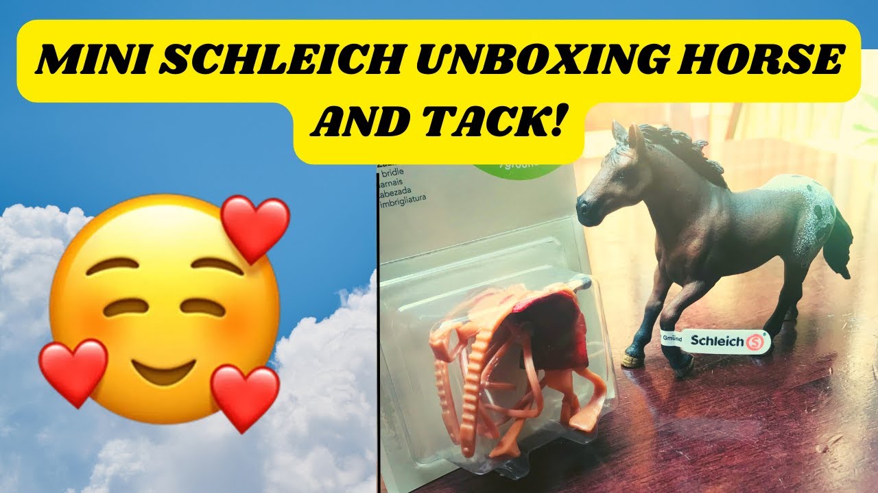 MINI SCHLEICH UNBOXING HORSE AND TACK!