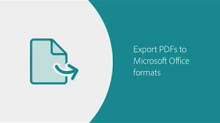 How to export PDFs to Microsoft Office Formats | Adobe Acrobat