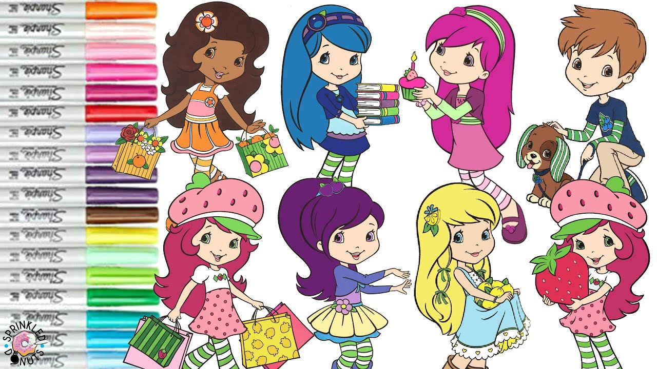 Strawberry Shortcake Coloring Book Compilation Lemon Meringue Orange  Blossom Plum Pudding Blueberry 