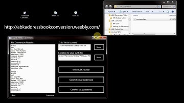 CSV Address Book to Canon ABK Conversion