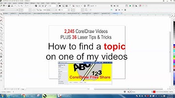 Corel Draw Tips & Tricks How to find a Topic on one of my Videos