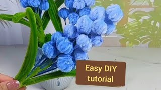 DIY mudah membuat bunga dari kawat bulu atau pipe cleaner