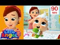 Bath time safety song   little angel  kids cartoon show  toddler songs  healthy habits for kids