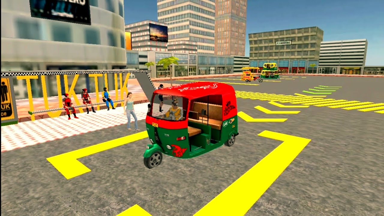 Tuk Tuk taxi auto rickshaw Gameplay | Tuk Tuk auto Riksha gameplay ...