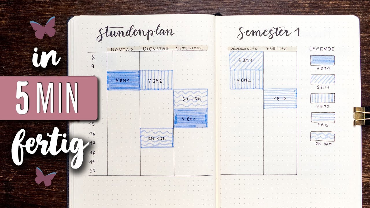 Bullet Journal Fur Studenten Die Schnellsten Layouts Youtube