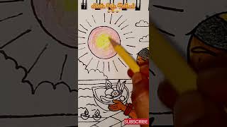 chhath Puja ❤️ painting 🥰🌄#tutorial #drawing #painting #viral #shorts