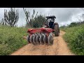 O tratorista joãozinho procurando a onde vai gradear a terra no alto serra
