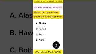 Only Smart People Get This Right 🤯 | Non-Contiguous U.S. States 🇺🇸 #Shorts #gk