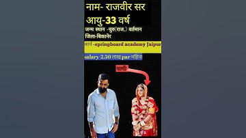 राजवीर सर का परिचय।।(Rajveer sir SpringBoard academy Jaipur.#Gk education classes!