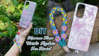 How to DIY Macrame Flower Wristlet Keychain Free Tutorial | Easy Pattern for Beginner by LIT decor