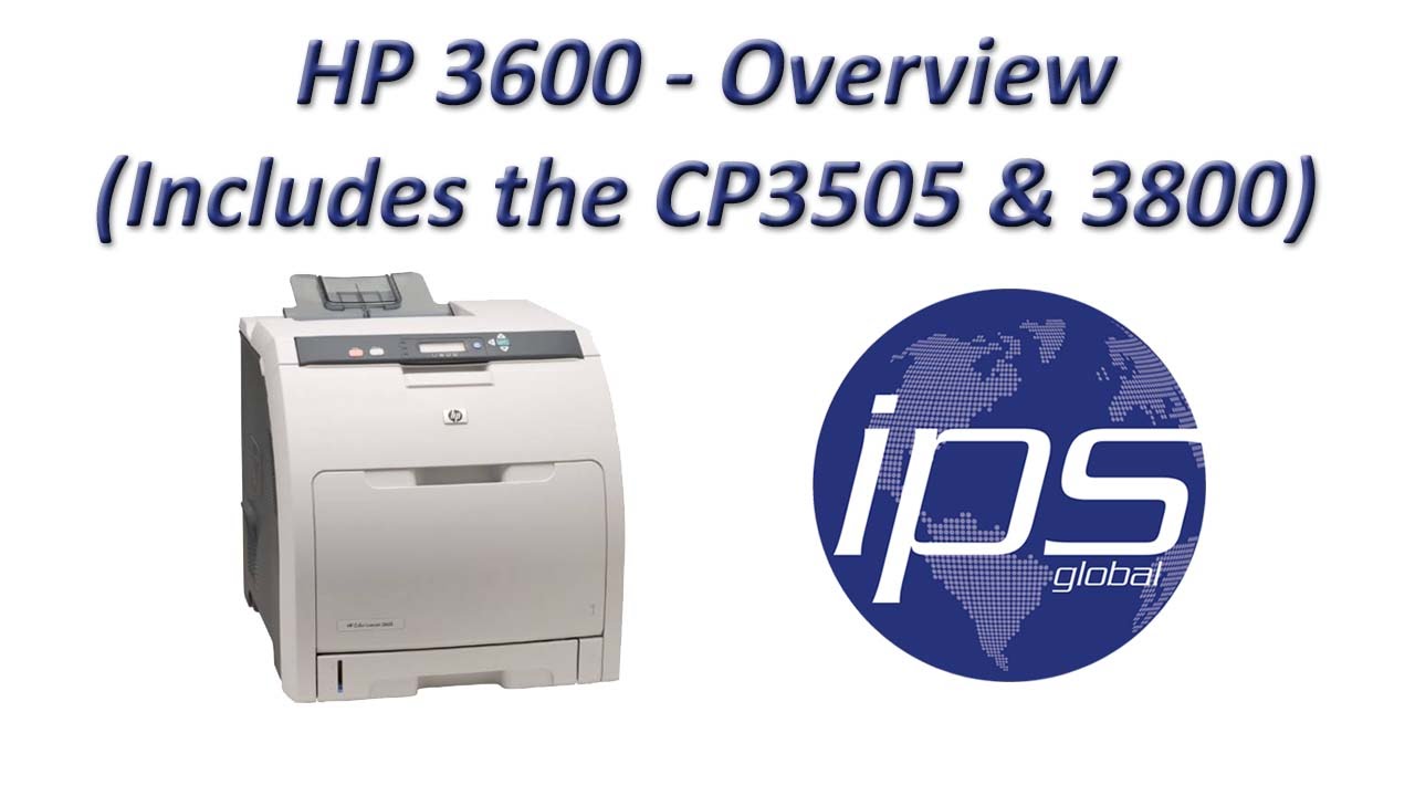 HP 3600 - the CP3505 & 3800) - YouTube
