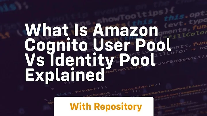 what is amazon cognito user pool vs identity pool explained
