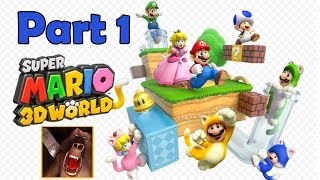 Super Mario 3D World Let's Play Part 1: World 1 Gameplay Walkthrough (Wii U)