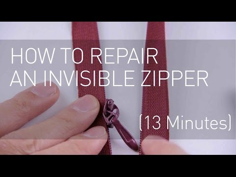 Repair Replace or fix missing broken tooth or teeth on a plastic zipper 