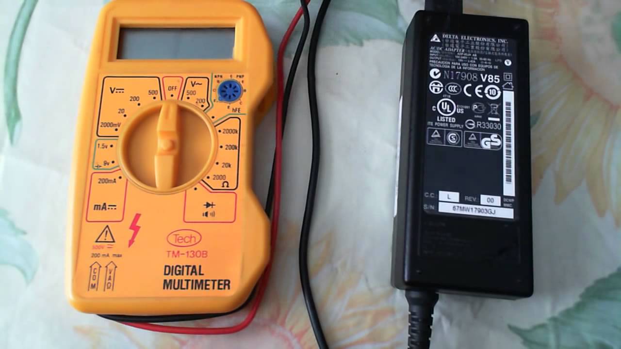 Medir el voltaje de nuestro cargador laptop YouTube