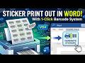Automate the Barcode Stickers to Print out in Word using VBA macro